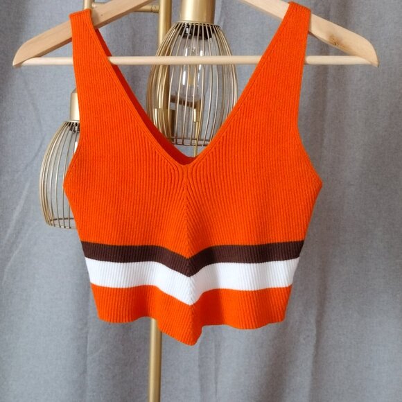 Almost Famous Ribbed Crop Tank Top – Size Large - Picture 5 of 9